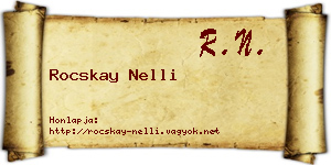 Rocskay Nelli névjegykártya